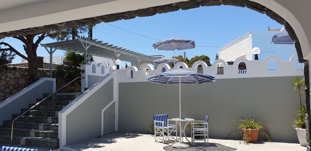 Pension Atlas terrace and surroundings