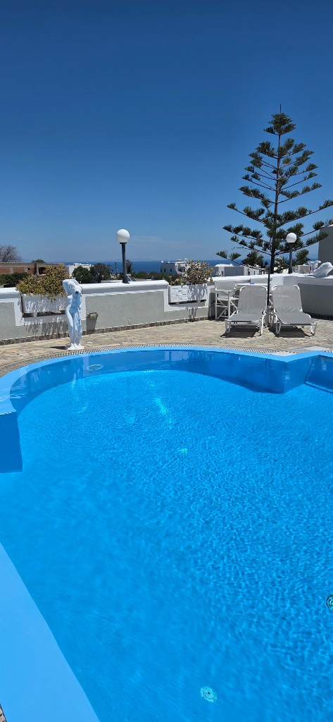 Our pool with a view to the sea